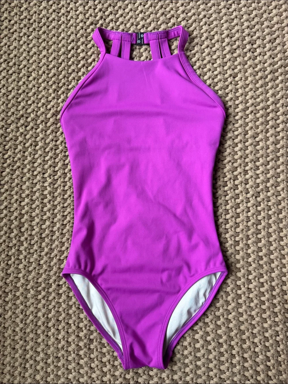 Jo + Jax Girls High Neck Leotard in Purple Fushia Size Youth Extra Large YXL 13